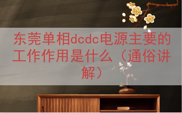 东莞单相dcdc电源的工作作用是什么（通俗讲解）